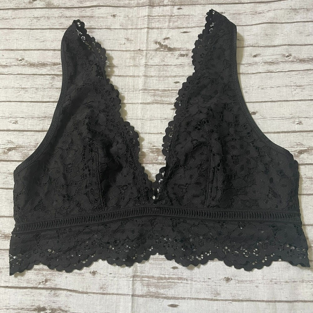 Victorias Secret Womens Size L Large Bra Black Lace Body by Victoria Bralette